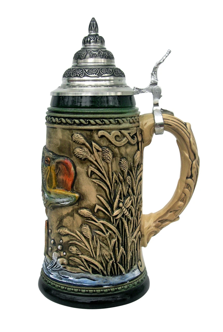 Large Mouth Bass Beer Stein Rustic 2 Large Mouth Bass Beer Stein Rustic - Image 2