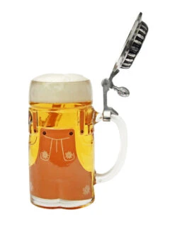 Lederhosen Glass Beer Stein 0.5 Liter -Zimmermann Shop Lederhosen Glass Beer Stein 0.5 Liter K2000030 wB Open SM 36151.1447173692