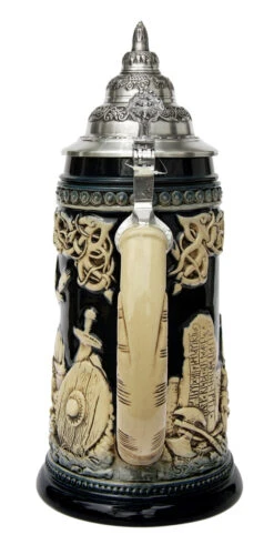 Leif Erikssen Viking Beer Stein Cobalt -Zimmermann Shop Leif Erikssen Viking Beer Stein Cobalt K1011BLE Back SM 99939.1417531238
