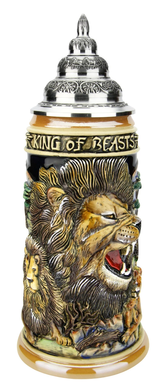 Lion King Of Beasts Beer Stein 1 Lion King Of Beasts Beer Stein