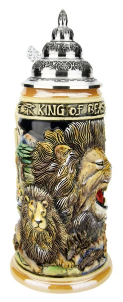Lion King Of Beasts Beer Stein 11 Lion King Of Beasts Beer Stein -Zimmermann Shop Lion King of Beasts Beer Stein K959 LA SM 01222.1586812542