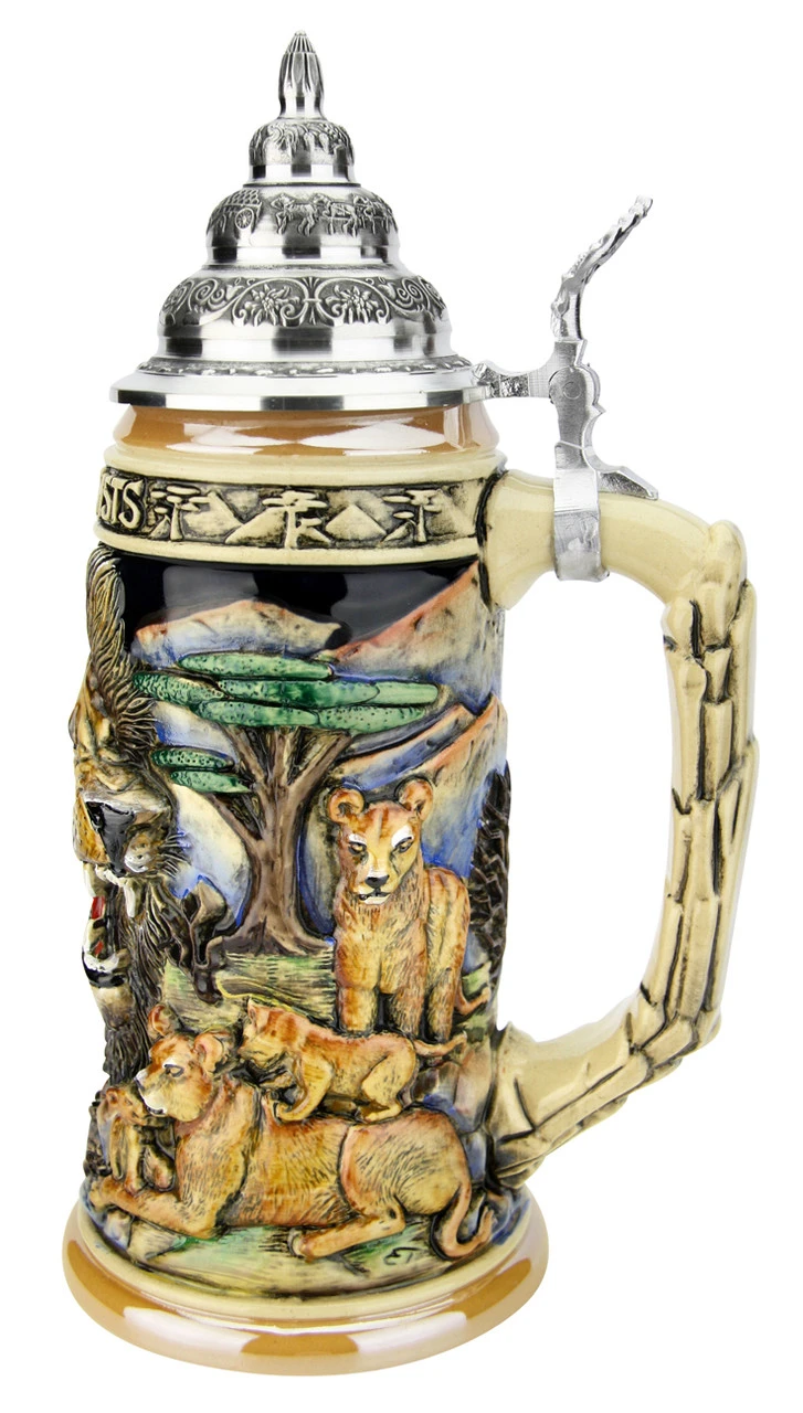 Lion King Of Beasts Beer Stein 3 Lion King Of Beasts Beer Stein - Image 3