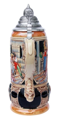 King Limitaet 2001 | Lohengrin Handpainted Beer Stein 7 King Limitaet 2001 | Lohengrin Handpainted Beer Stein -Zimmermann Shop Lohengrin Limitat 2001 Beer Stein K2031B Back SM 53423.1395936540