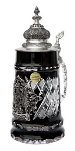 Lord Of Crystal Deutschland Beer Stein Black -Zimmermann Shop Lord of Crystal Deutschland Beer Stein K6002S Angle SM 68855.1423178118