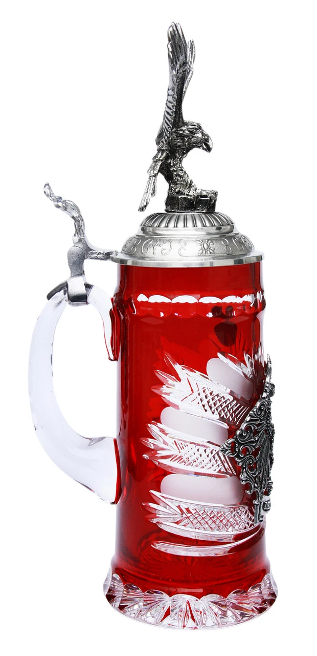 Lord Of Crystal German Eagle Beer Stein Red - Image 5