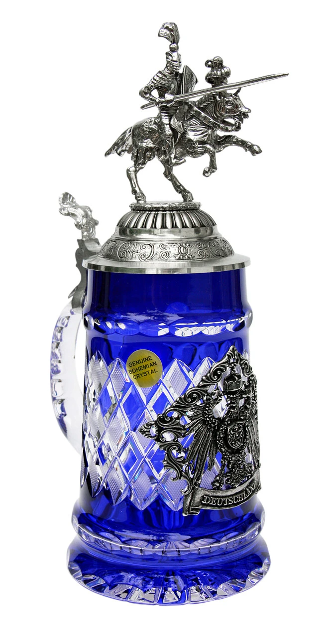 Lord Of Crystal German Knight Beer Stein Blue 1 Lord Of Crystal German Knight Beer Stein Blue