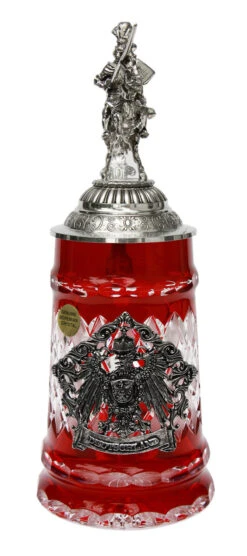 Lord Of Crystal German Knight Beer Stein Red -Zimmermann Shop Lord of Crystal German Knight Beer Stein Red K6002R FNT SM 53789.1446647525