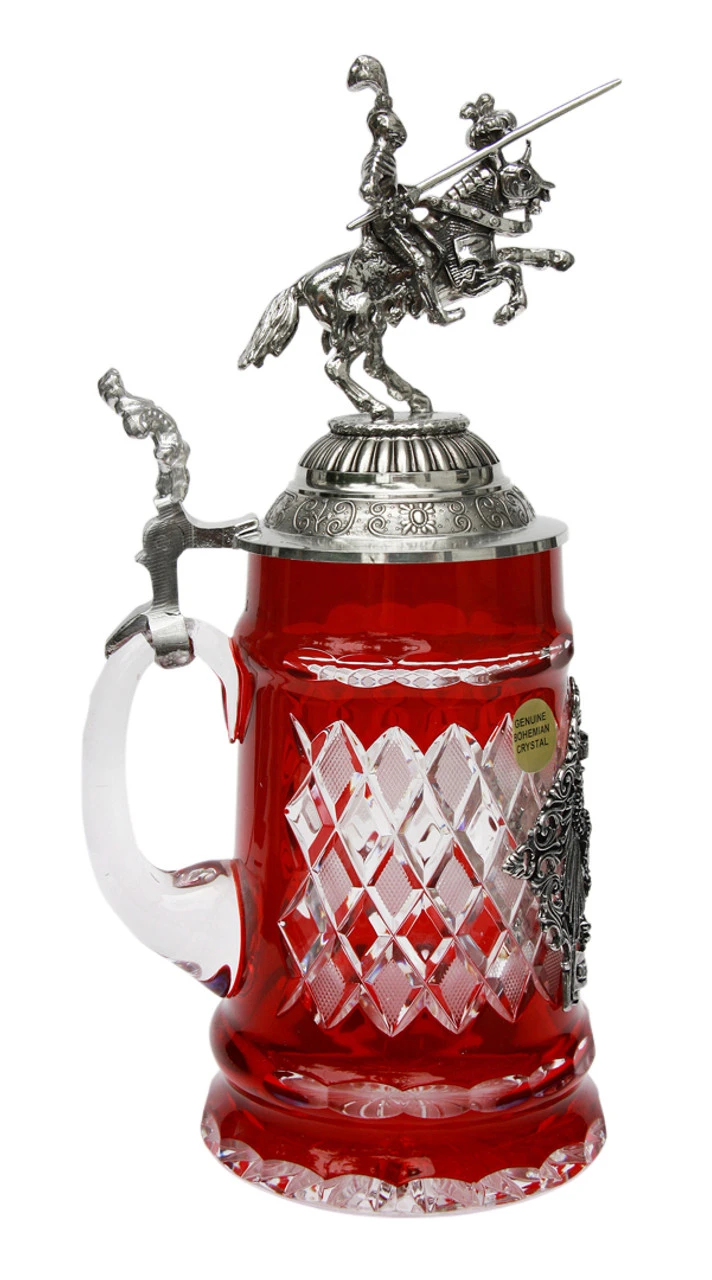 Lord Of Crystal German Knight Beer Stein Red - Image 3