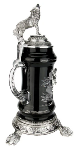 Lord Of Crystal Wolf German Beer Stein Black | 3D Howling Wolf Lid | Wolf Paw Feet 17 Lord Of Crystal Wolf German Beer Stein Black | 3D Howling Wolf Lid | Wolf Paw Feet -Zimmermann Shop Lord of Crystal Wolf German Beer Stein Black 3D Howling Wolf Lid Paw Feet K6004SZFWW Back2 SM 31122.1591216768