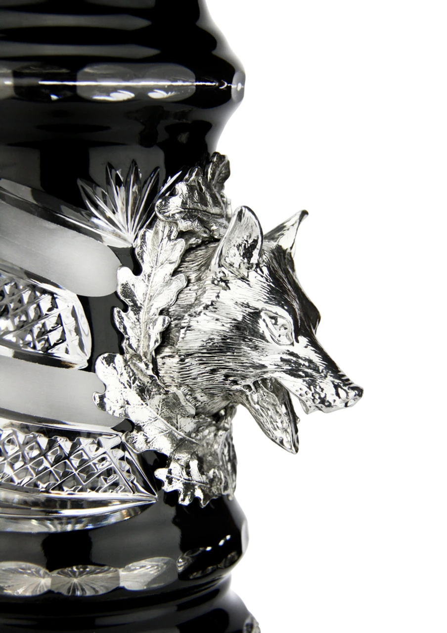 Lord Of Crystal Wolf German Beer Stein Black | 3D Howling Wolf Lid | Wolf Paw Feet 7 Lord Of Crystal Wolf German Beer Stein Black | 3D Howling Wolf Lid | Wolf Paw Feet - Image 7