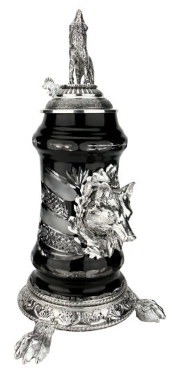 Lord Of Crystal Wolf German Beer Stein Black | 3D Howling Wolf Lid | Wolf Paw Feet 14 Lord Of Crystal Wolf German Beer Stein Black | 3D Howling Wolf Lid | Wolf Paw Feet -Zimmermann Shop Lord of Crystal Wolf German Beer Stein Black 3D Howling Wolf Lid Paw Feet K6004SZFWW LA SM 73518.1591216761