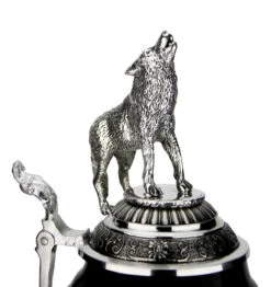 Lord Of Crystal Wolf German Beer Stein Black | 3D Howling Wolf Lid | Wolf Paw Feet 11 Lord Of Crystal Wolf German Beer Stein Black | 3D Howling Wolf Lid | Wolf Paw Feet -Zimmermann Shop Lord of Crystal Wolf German Beer Stein Black 3D Howling Wolf Lid Paw Feet K6004SZFWW Lid SM 51097.1591216744