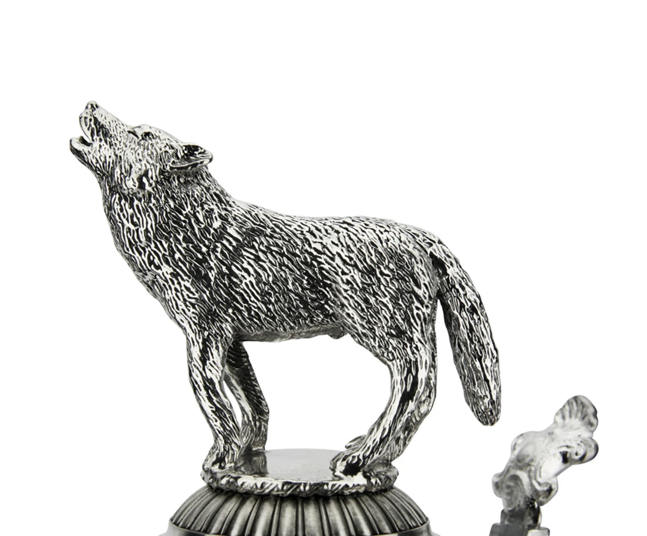 Lord Of Crystal Wolf German Beer Stein Blue | 3D Howling Wolf Lid - Image 2