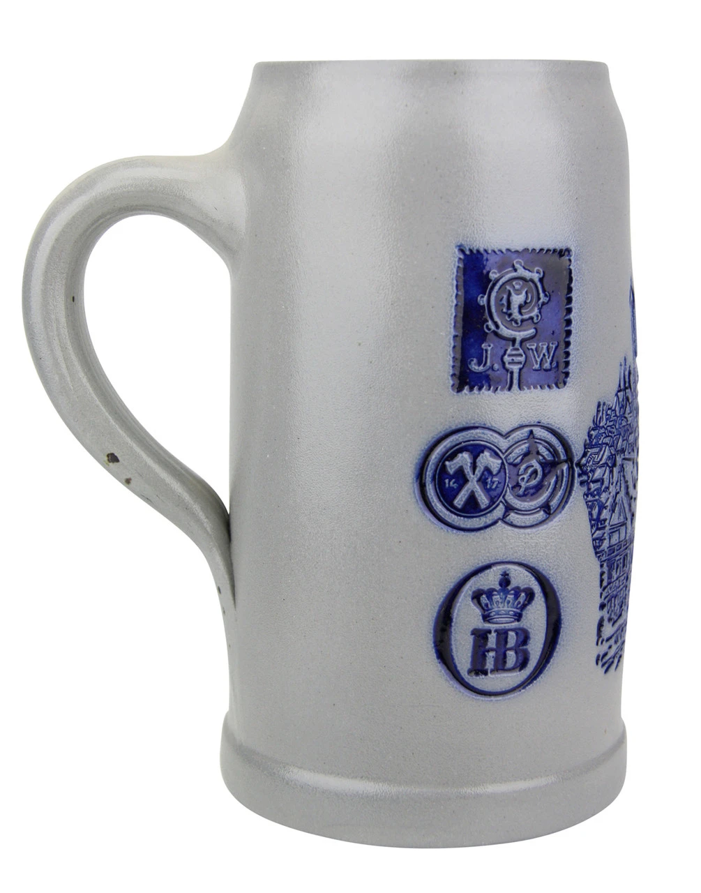 Munich Breweries 1 Liter Salt Glaze Stoneware Beer Mug - Image 6
