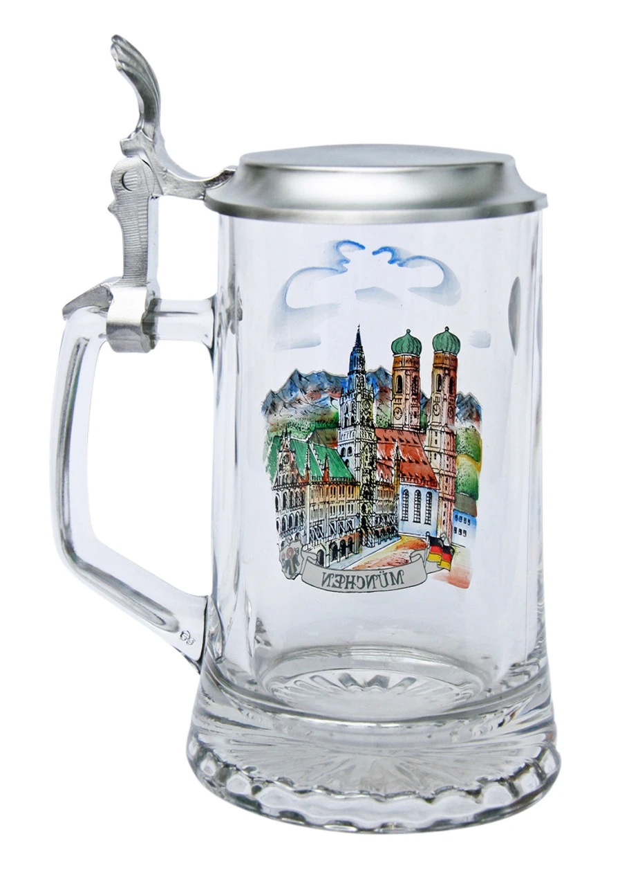 Munich Glass Beer Stein 2 Munich Glass Beer Stein - Image 2