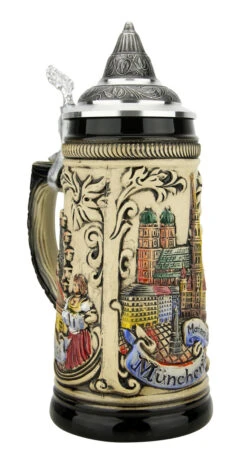 Munich Marienplatz Oktoberfest German Beer Stein 9 Munich Marienplatz Oktoberfest German Beer Stein -Zimmermann Shop Munich Oktoberfest German Stein 0.5 Liter ZB13030111 LA SM 27355.1676413547