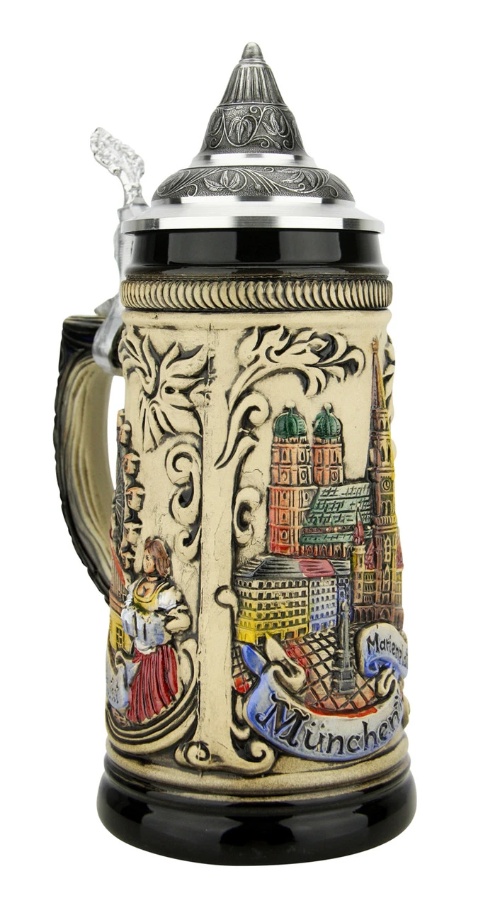 Munich Marienplatz Oktoberfest German Beer Stein 5 Munich Marienplatz Oktoberfest German Beer Stein - Image 5