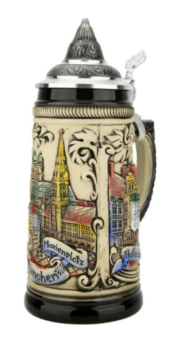 Munich Marienplatz Oktoberfest German Beer Stein 6 Munich Marienplatz Oktoberfest German Beer Stein -Zimmermann Shop Munich Oktoberfest German Stein 0.5 Liter ZB13030111 RA SM 97424.1676413560