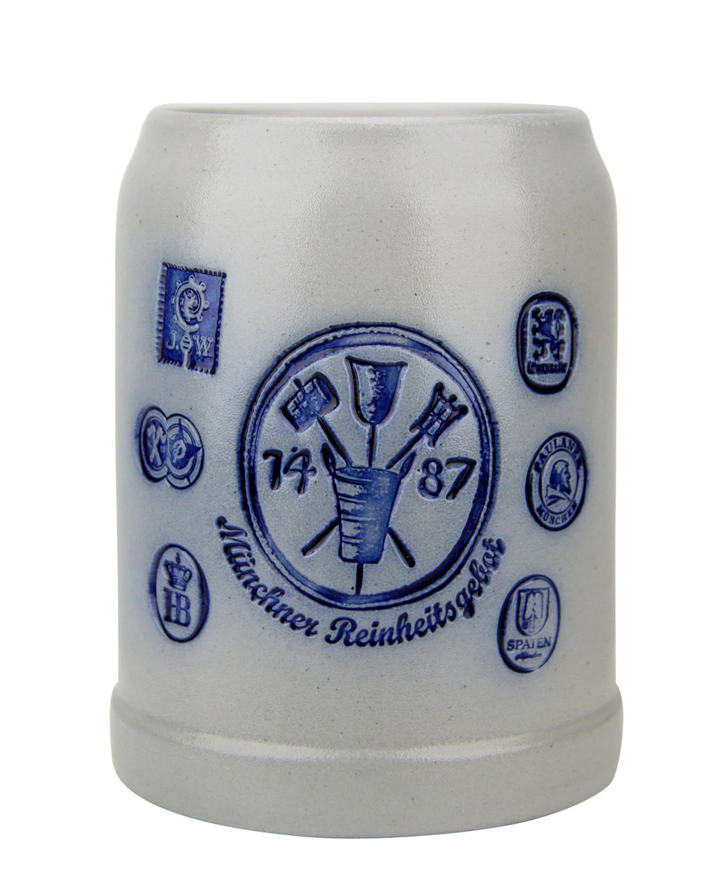 Munich Purity Law 1487 0.5 Liter Salt Glaze Stoneware Beer Mug 1 Munich Purity Law 1487 0.5 Liter Salt Glaze Stoneware Beer Mug