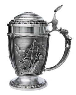 Nautical La Paloma Pewter Beer Stein -Zimmermann Shop Nautical La Paloma Pewter Beer Stein AS10356 RS SM 03462.1398609639
