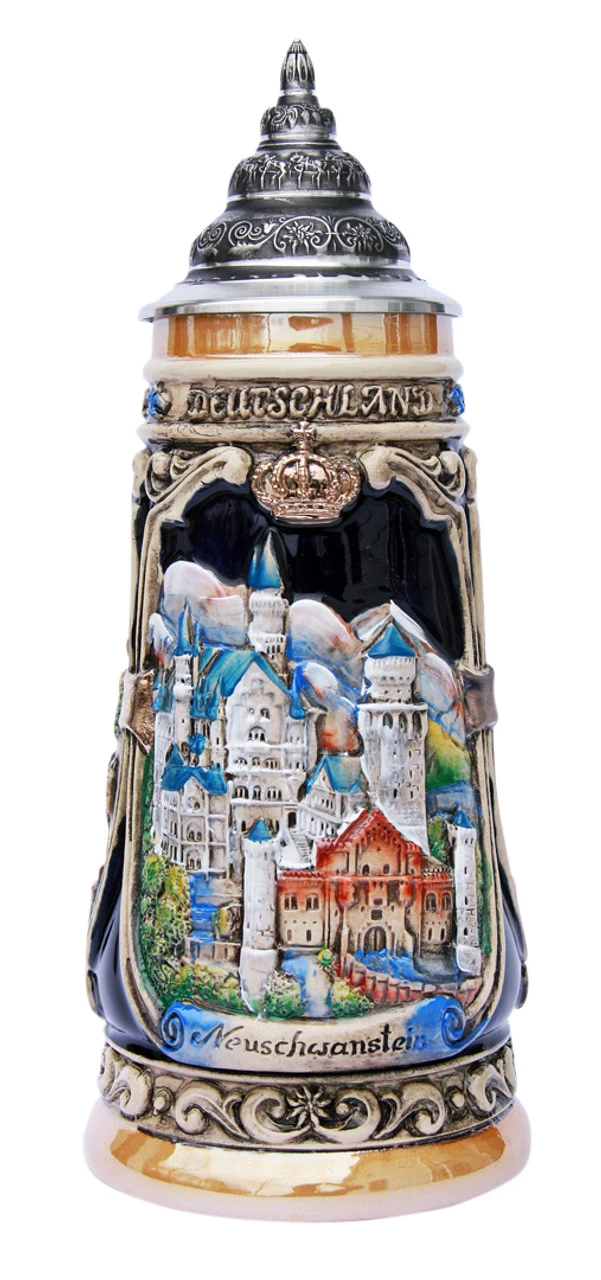 Neuschwanstein And Hohenschwangau Castle Beer Stein 1 Neuschwanstein And Hohenschwangau Castle Beer Stein