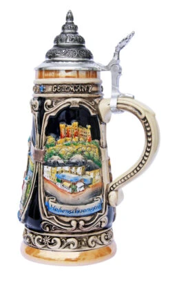 Neuschwanstein And Hohenschwangau Castle Beer Stein 5 Neuschwanstein And Hohenschwangau Castle Beer Stein -Zimmermann Shop Neuschwanstein Hohenschwangau Beer Stein K303N RS SM 44081.1401398181