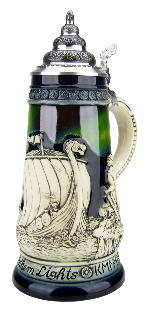 Northern Lights Viking Beer Stein 2 Northern Lights Viking Beer Stein - Image 2