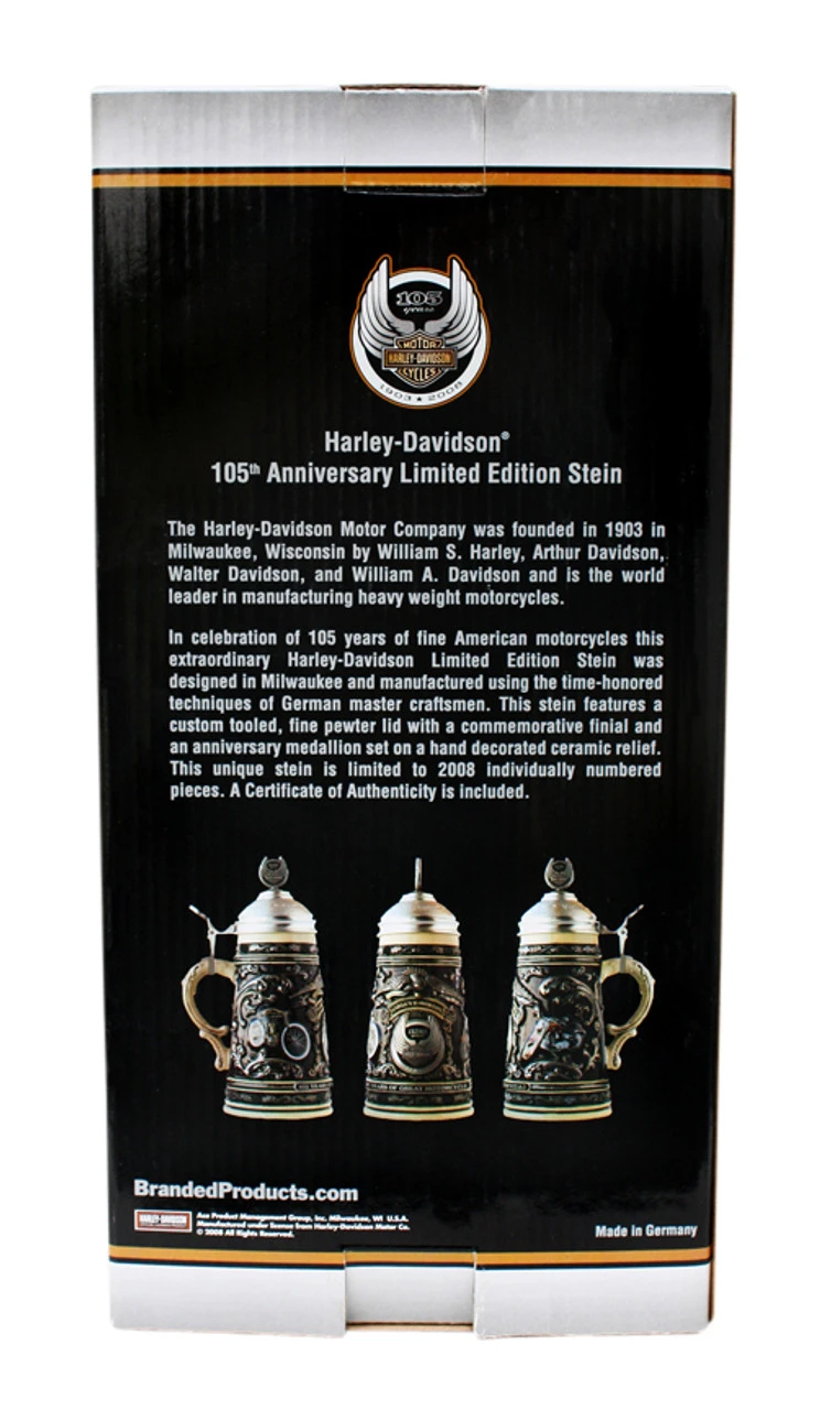 Harley Davidson 105th Anniversary Beer Stein - Image 5