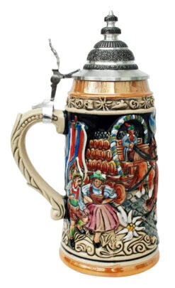 Oktoberfest Beer Wagon Stein 1 Liter -Zimmermann Shop Oktoberfest Beer Wagon Stein 1 Liter ZB1915996 LS SM 19594.1499964422