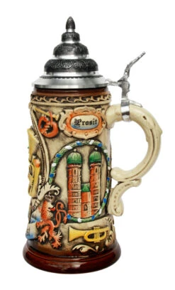 Oktoberfest Oompah Band Beer Stein Brown Rustic 4 Oktoberfest Oompah Band Beer Stein Brown Rustic -Zimmermann Shop Oktoberfest Oompah Band Beer Stein Brown Rustic K202 2BR RS SM 75124.1448471813