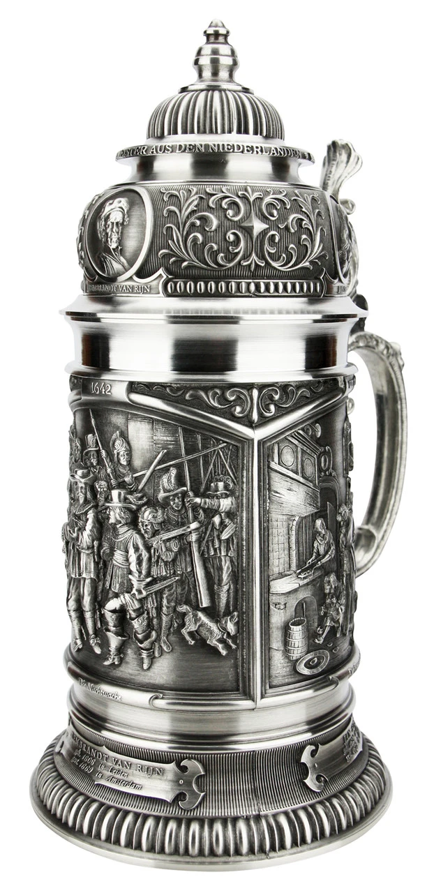Old Dutch Masters Pewter Beer Stein 4 Old Dutch Masters Pewter Beer Stein - Image 4
