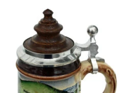 Old Heidelberg Beer Stein With Wood Lid -Zimmermann Shop Old Heidelberg Wooden Lid Beer Stein K465H Detail SM 03974.1401733855