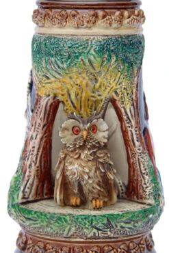 Owl Wildlife Grotto Beer Stein -Zimmermann Shop Owl Wildlife Beer Stein K335BO Detail SM 30254.1401398713