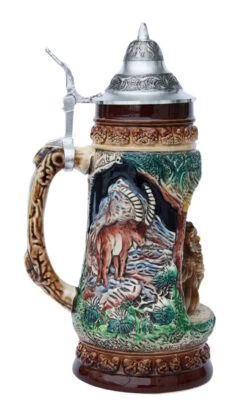 Owl Wildlife Grotto Beer Stein -Zimmermann Shop Owl Wildlife Beer Stein K335BO LS SM 55391.1401398708