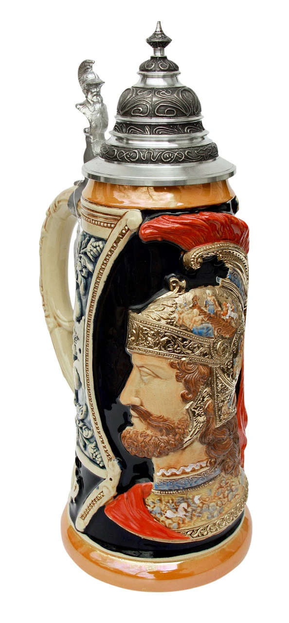 King Limitaet 2003 | Peter Duemler Ares Trojan War Handpainted Beer Stein - Image 2