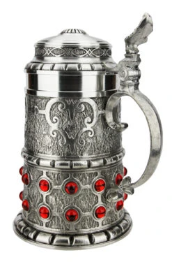 Pewter Rubin Swarovski Beer Stein -Zimmermann Shop Pewter Rubin Swarovski Beer Stein AS13115 Back SM 06034.1618255234
