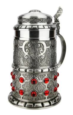 Pewter Rubin Swarovski Beer Stein -Zimmermann Shop Pewter Rubin Swarovski Beer Stein AS13115 RA SM 78771.1618255268