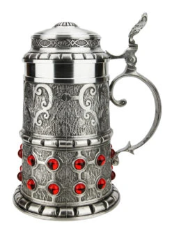 Pewter Rubin Swarovski Beer Stein -Zimmermann Shop Pewter Rubin Swarovski Beer Stein AS13115 RS SM 86980.1618255491