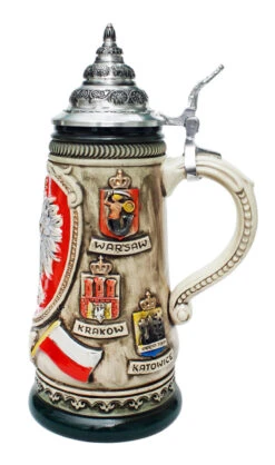 Polska Beer Stein Rustic -Zimmermann Shop Polska Poland Beer Stein K307RUP RS SM 85587.1443205919