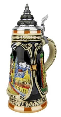 Portraits Of Munich Hand Painted Beer Stein -Zimmermann Shop Portraits of Munich Hand Painted Beer Stein K303MN RA SM 66060.1592241190