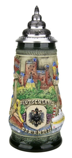 Rhein River Beer Stein Rustic -Zimmermann Shop Rhein River Beer Stein Rustic K307RUR FNT SM 81050.1507158446