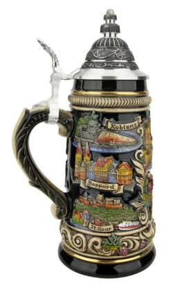 Rhein River German Beer Stein -Zimmermann Shop Rhein River German Beer Stein ZB1757606 LS SM 86012.1618345416
