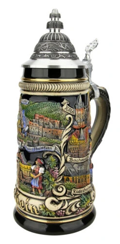 Rhein River German Beer Stein -Zimmermann Shop Rhein River German Beer Stein ZB1757606 RA SM 28476.1618344367