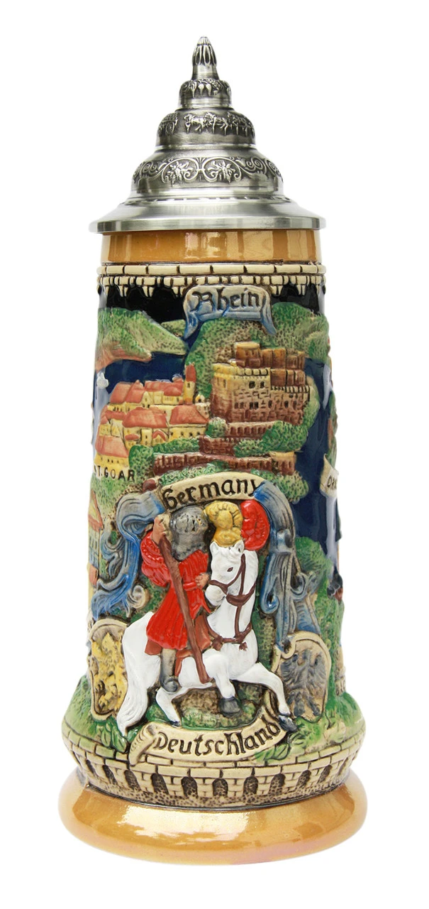 Rhein River Panorama Beer Stein 1 Rhein River Panorama Beer Stein