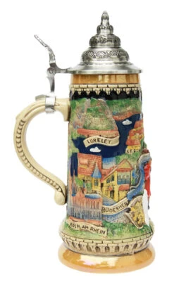 Rhein River Panorama Beer Stein 5 Rhein River Panorama Beer Stein -Zimmermann Shop Rhein River Panorama Beer Stein K1112 LS SM 36276.1416845134