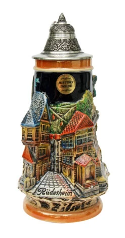 Rhein River Towns Souvenir Beer Stein -Zimmermann Shop Rhein River Towns Souvenir Beer Stein KT0635BZ FNT SM 11510.1446647843