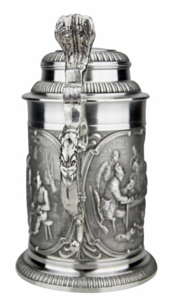 Rothenburg Pewter Beer Stein -Zimmermann Shop Rothenburg Pewter Beer Stein AS10934 Back SM 99039.1511130884
