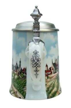 Zimmermann Rothenburg Porcelain Beer Stein -Zimmermann Shop Rothenburg Porcelain Beer Stein Z9400R Back SM 48288.1425242050