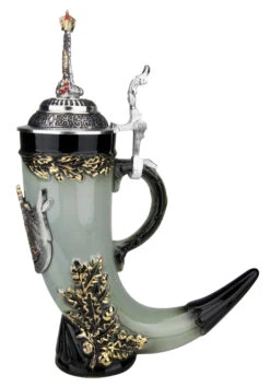 Royal Deutschland Drinking Horn Beer Stein -Zimmermann Shop Royal Deutschland Drinking Horn Beer Stein ZB15466013 18 RS SM 57041.1516739237
