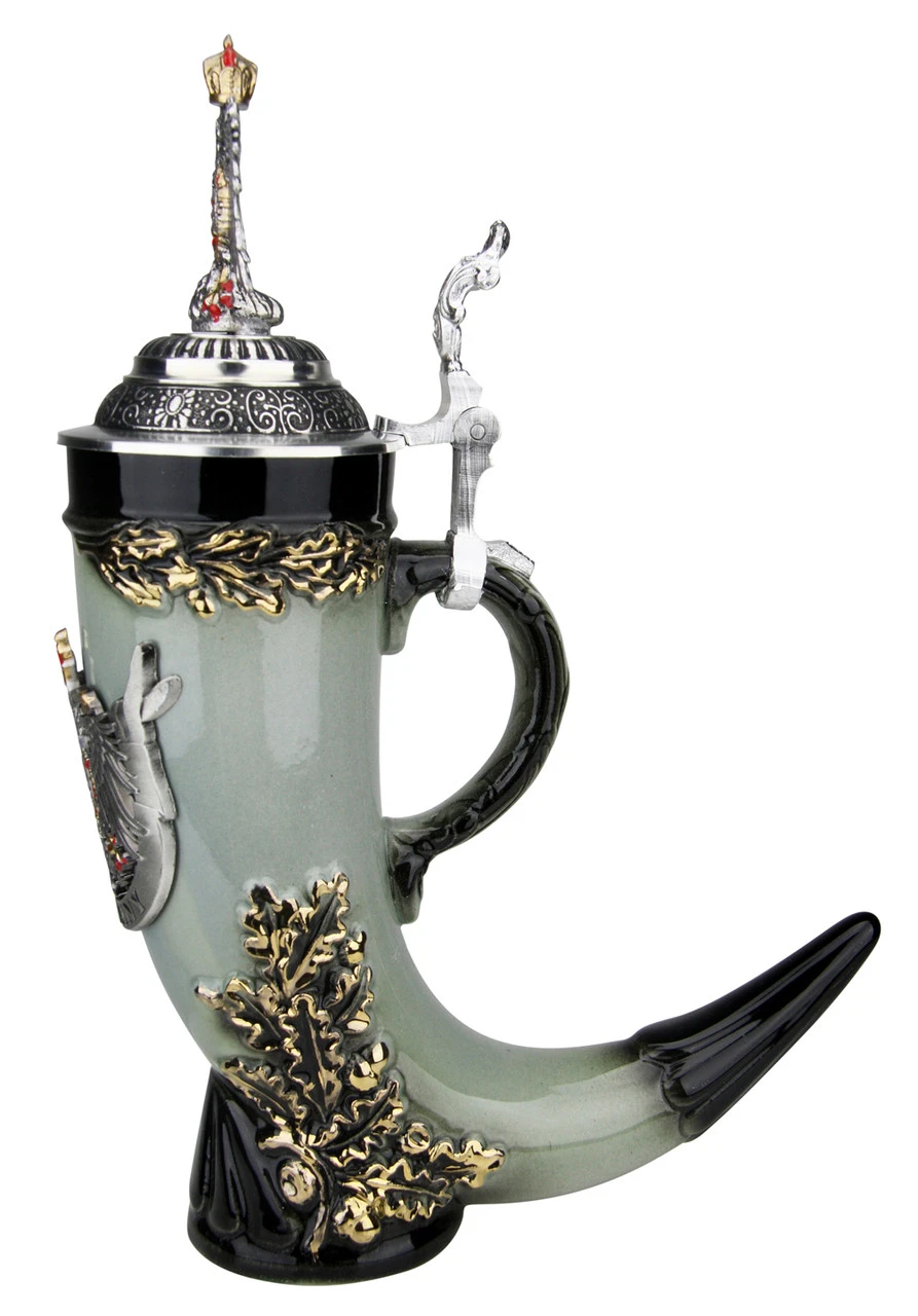 Royal Deutschland Drinking Horn Beer Stein - Image 7
